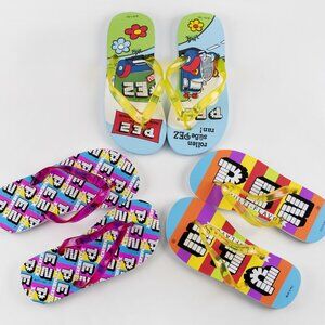 Pez Candy RARE Official Licensed Flip Flops Sandal NWT Two Types W8 M6.5